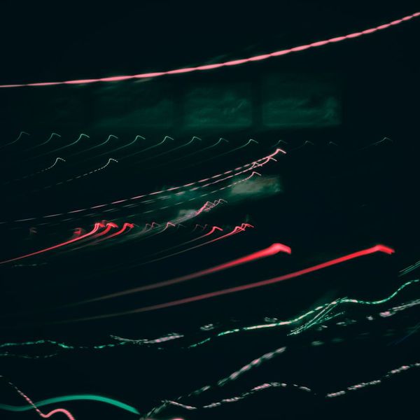 Flow of green light symbolizing energy and focus